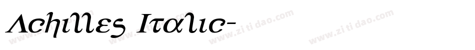 Achilles Italic字体转换